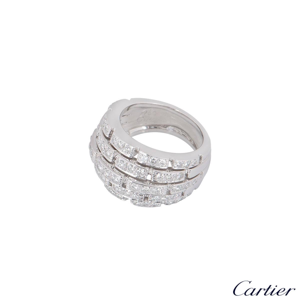 Women's or Men's Cartier Diamond Maillon Panther Bombe Ring