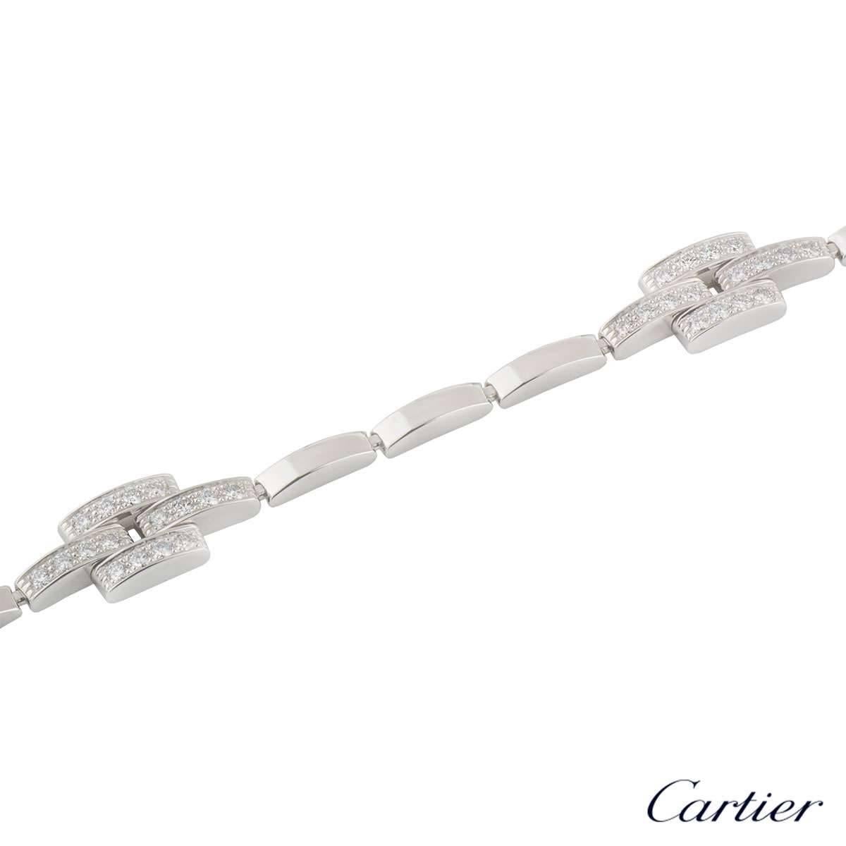 Cartier Diamond Maillon Panthere Links and Chain Collection Necklace 0.82 Carat In Excellent Condition In London, GB