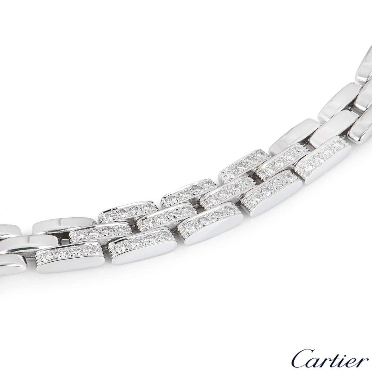 Cartier Diamond Maillon Panthere Necklace In Excellent Condition In London, GB