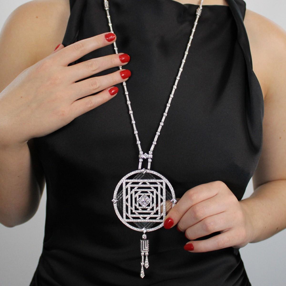 Cartier Diamond 'Mandala' Necklace For Sale 1