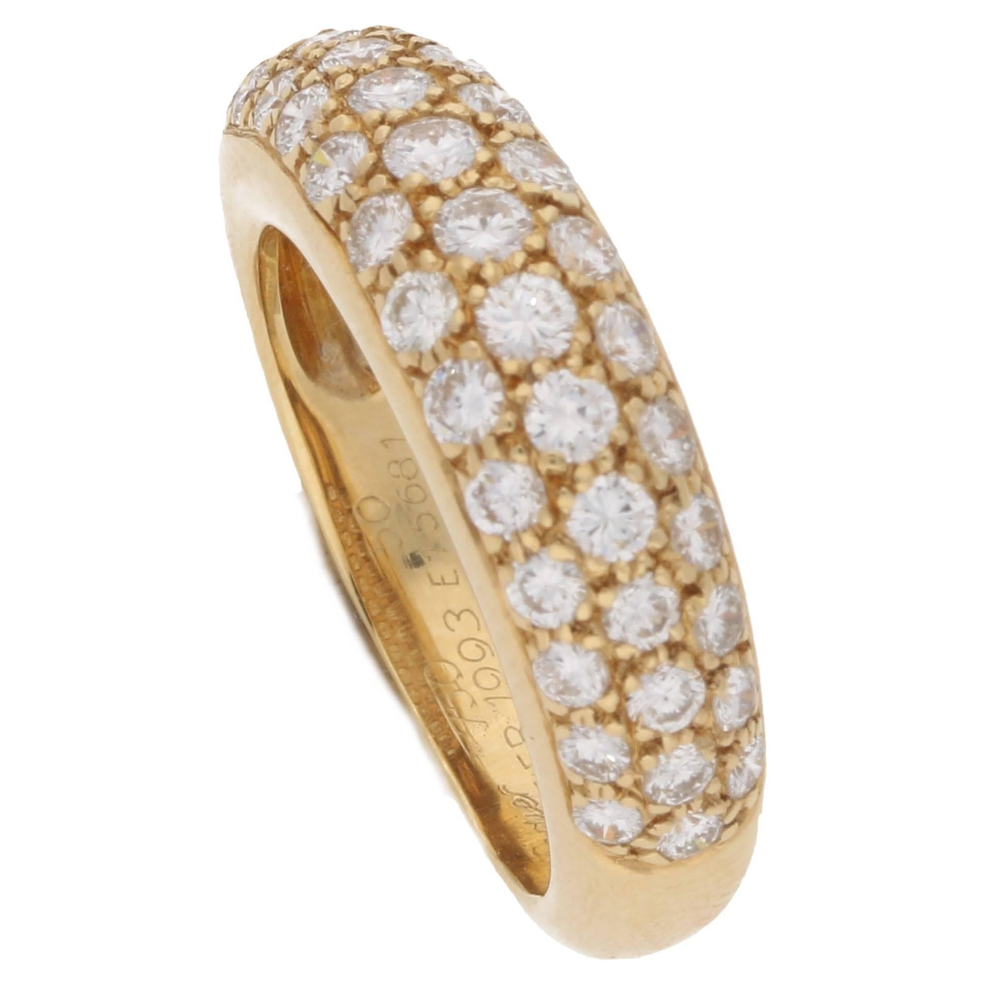 Cartier Diamond Mimi Half Eternity Ring Set in 18k Yellow Gold  In Good Condition In London, GB
