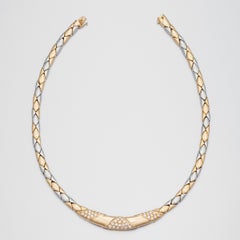 Cartier Diamond Necklace in Two Tone 18K Gold