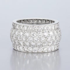 Cartier Diamond ‘Nigeria’ Eternity Wide Band Ring in 18K White Gold