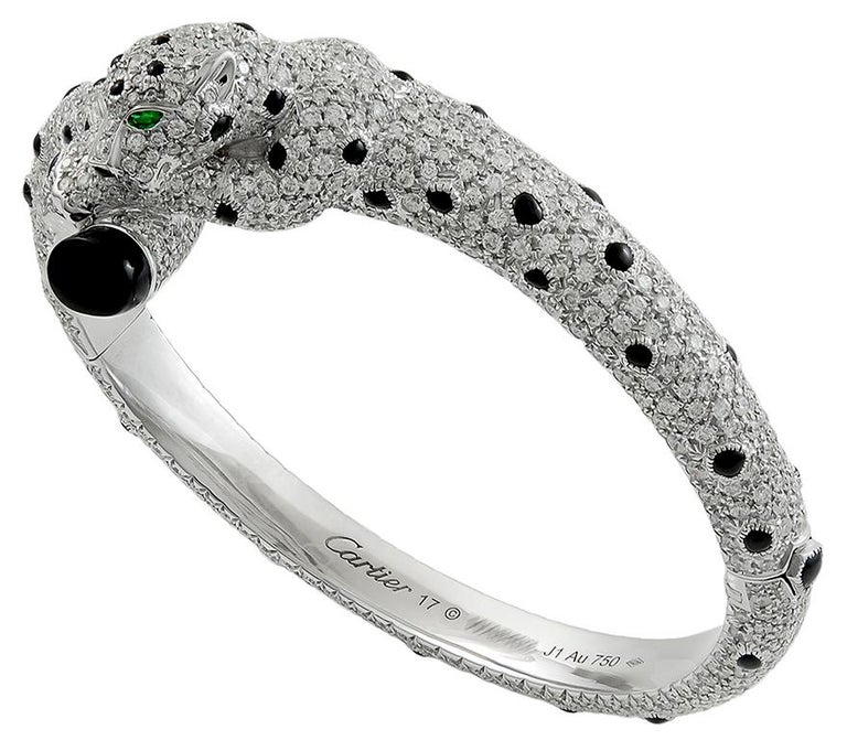 Diamond, Emerald and Onyx 'Panthère' Cuff Bracelet, Cartier Beekman New  York - Fine Jewelry Rental Service