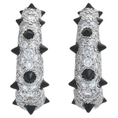 Cartier Diamond Onyx Panthere Earrings