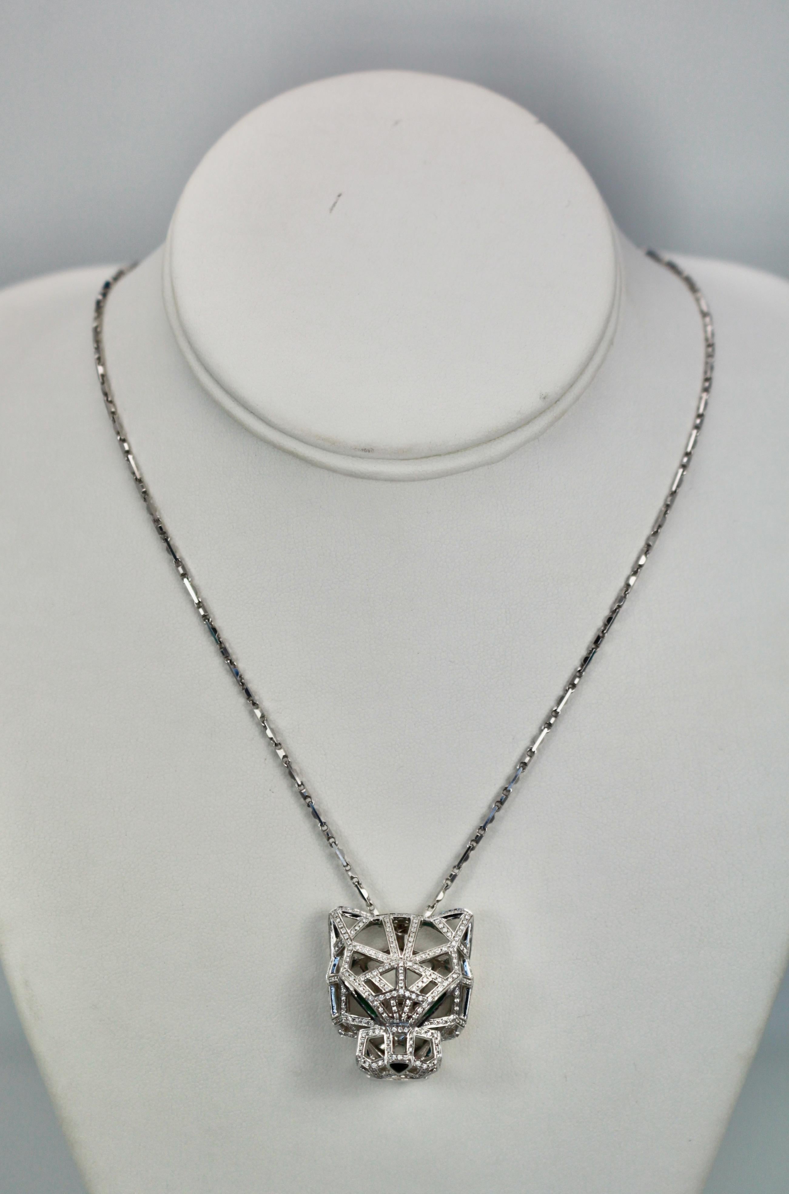 Cartier Diamond Open Panthere Pendant/Necklace 3