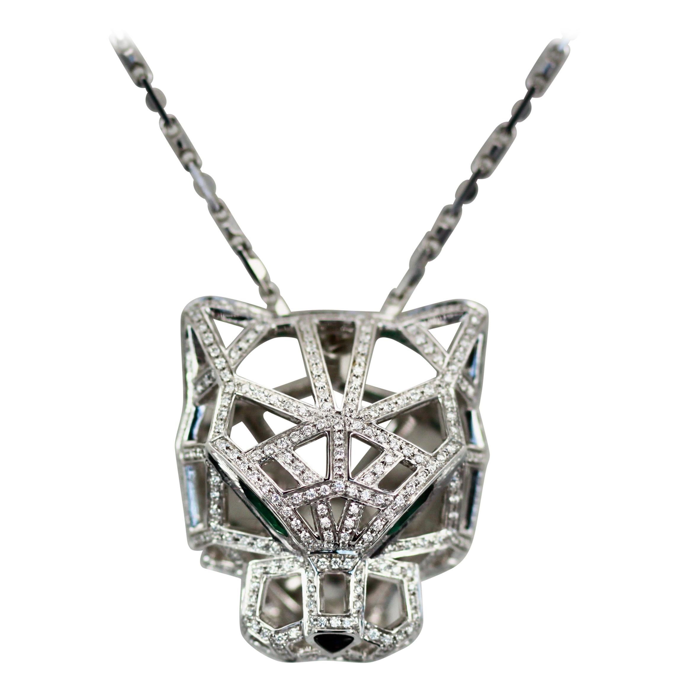 Cartier Diamond Open Panthere Pendant/Necklace