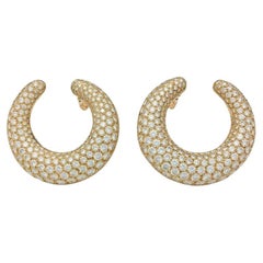Cartier Diamant-Ohrringe aus Gelbgold mit Diamanten, Paar