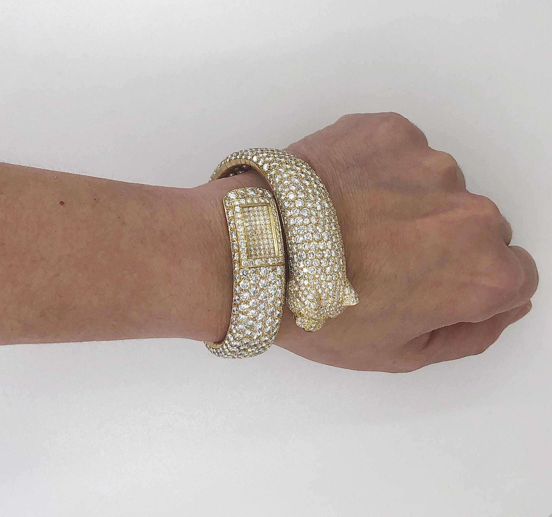 cartier gold bangle watch