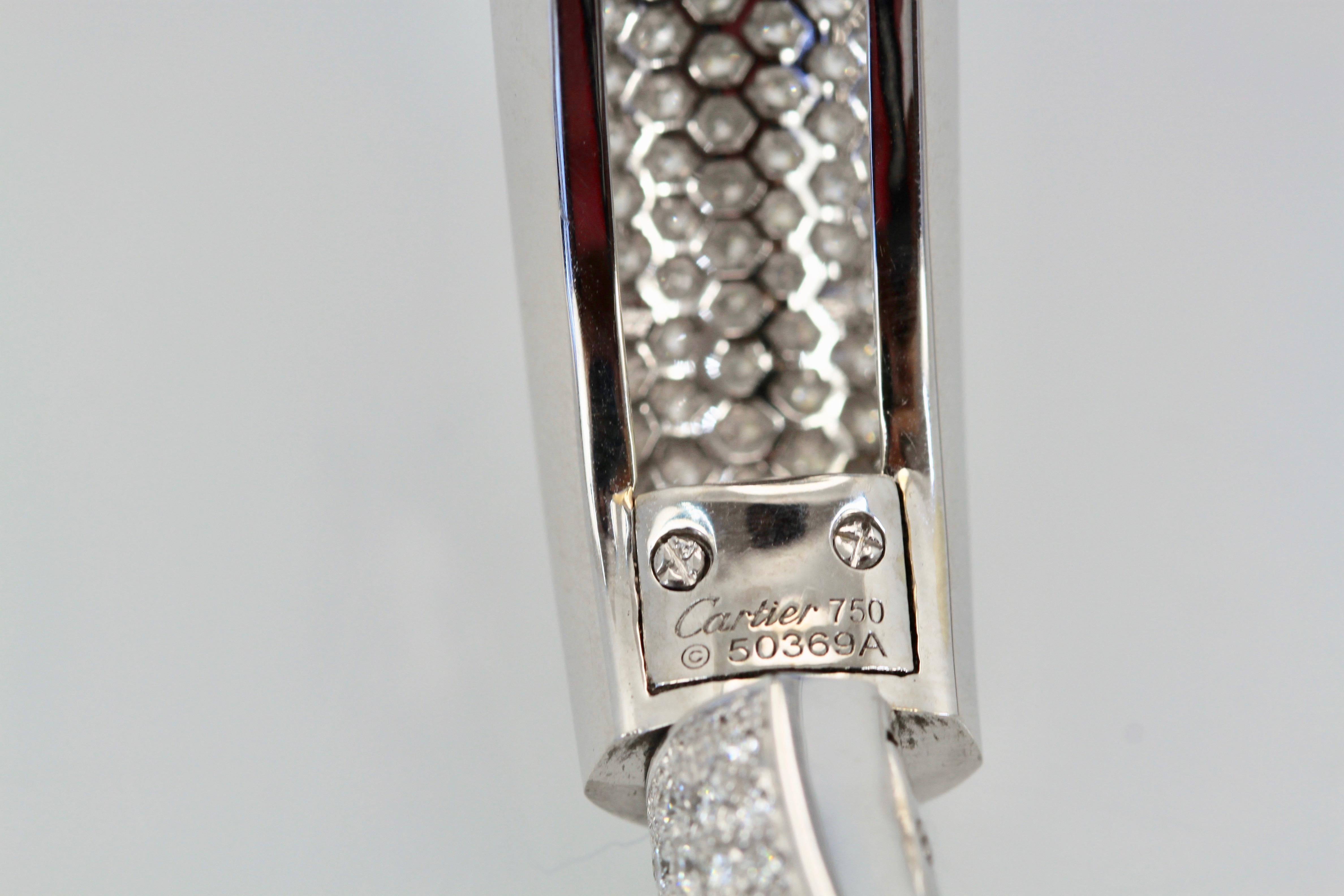 Women's Cartier Diamond Panthere Bracelet 15.74 Carat