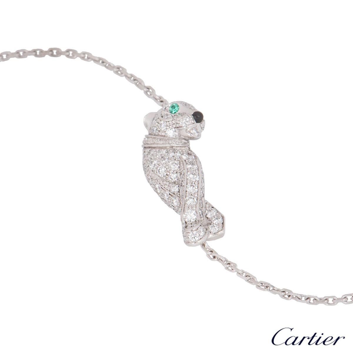 cartier diamond panther bracelet