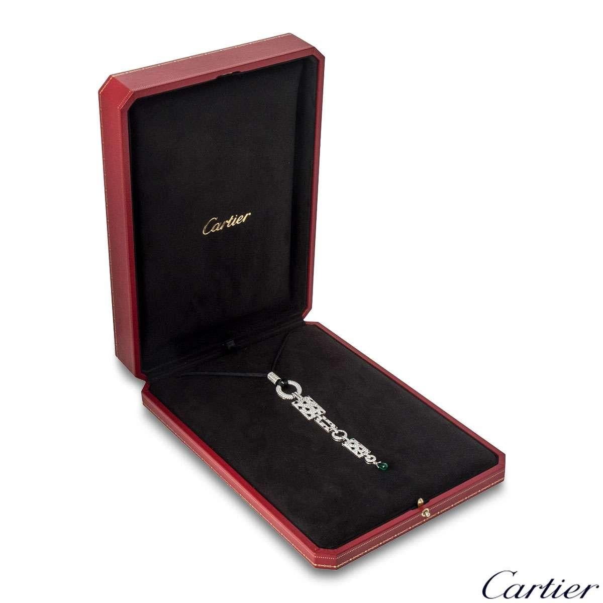 Brilliant Cut Cartier Diamond Panthere Necklace