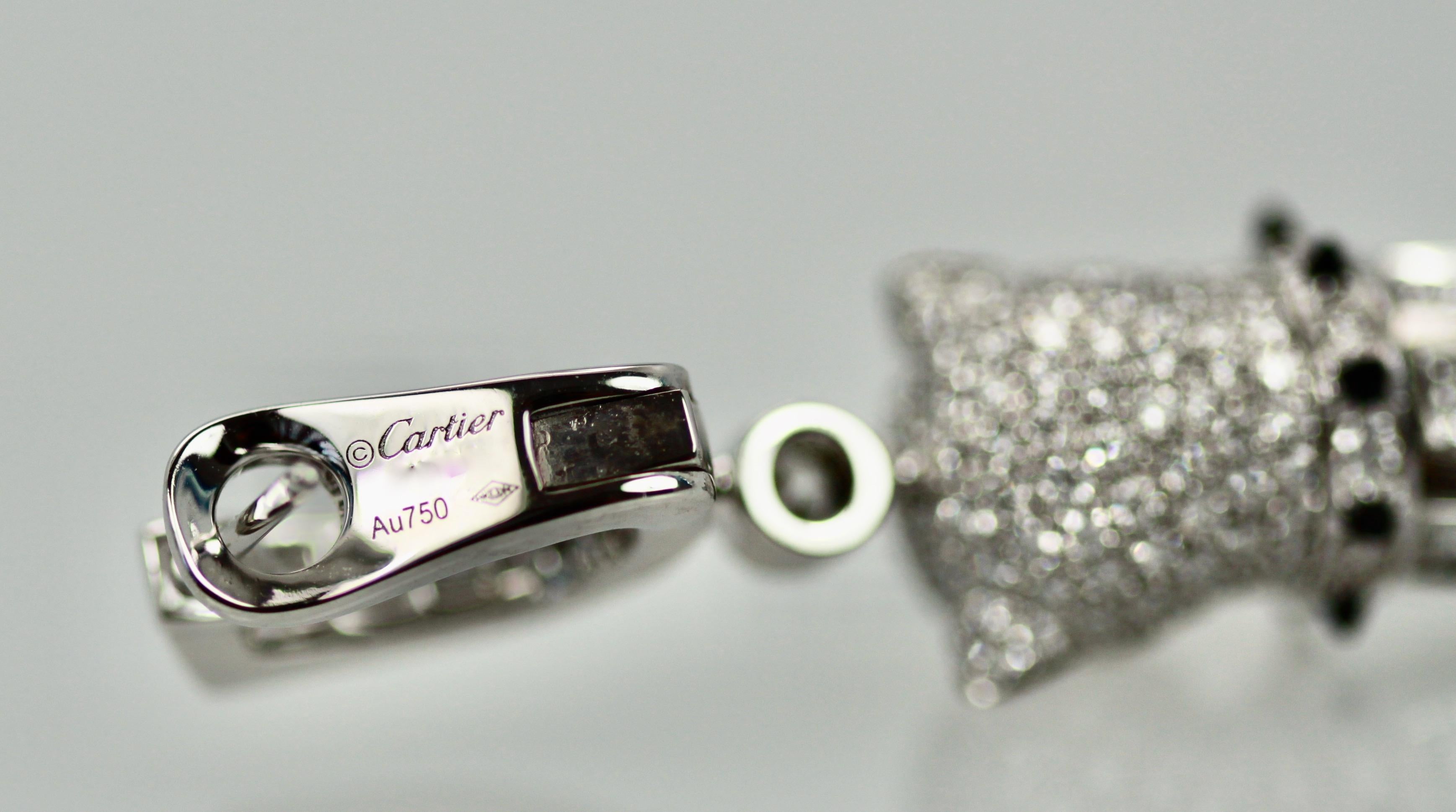 Cartier Diamond Panthere Tassel Earrings 1