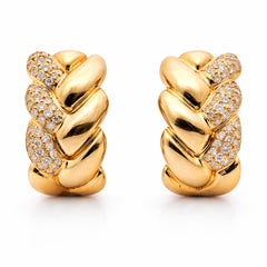 Cartier Diamond Pavé Ear Clips in 18K Yellow Gold