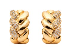 Cartier Diamond Pavé Ear Clips in 18K Yellow Gold