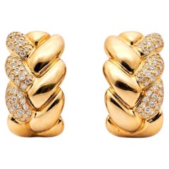 Cartier Diamond Pavé Ear Clips in 18K Yellow Gold