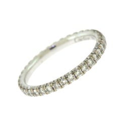 Cartier Diamond Pave Eternity Ring in White Gold, with Cert