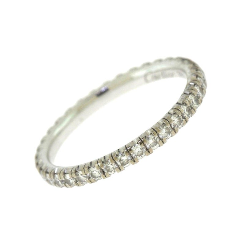 Cartier Diamond Pave Eternity Ring in White Gold, with Cert For Sale at  1stDibs | cartier eternity ring, eternity ring cartier, cartier eternity  rings