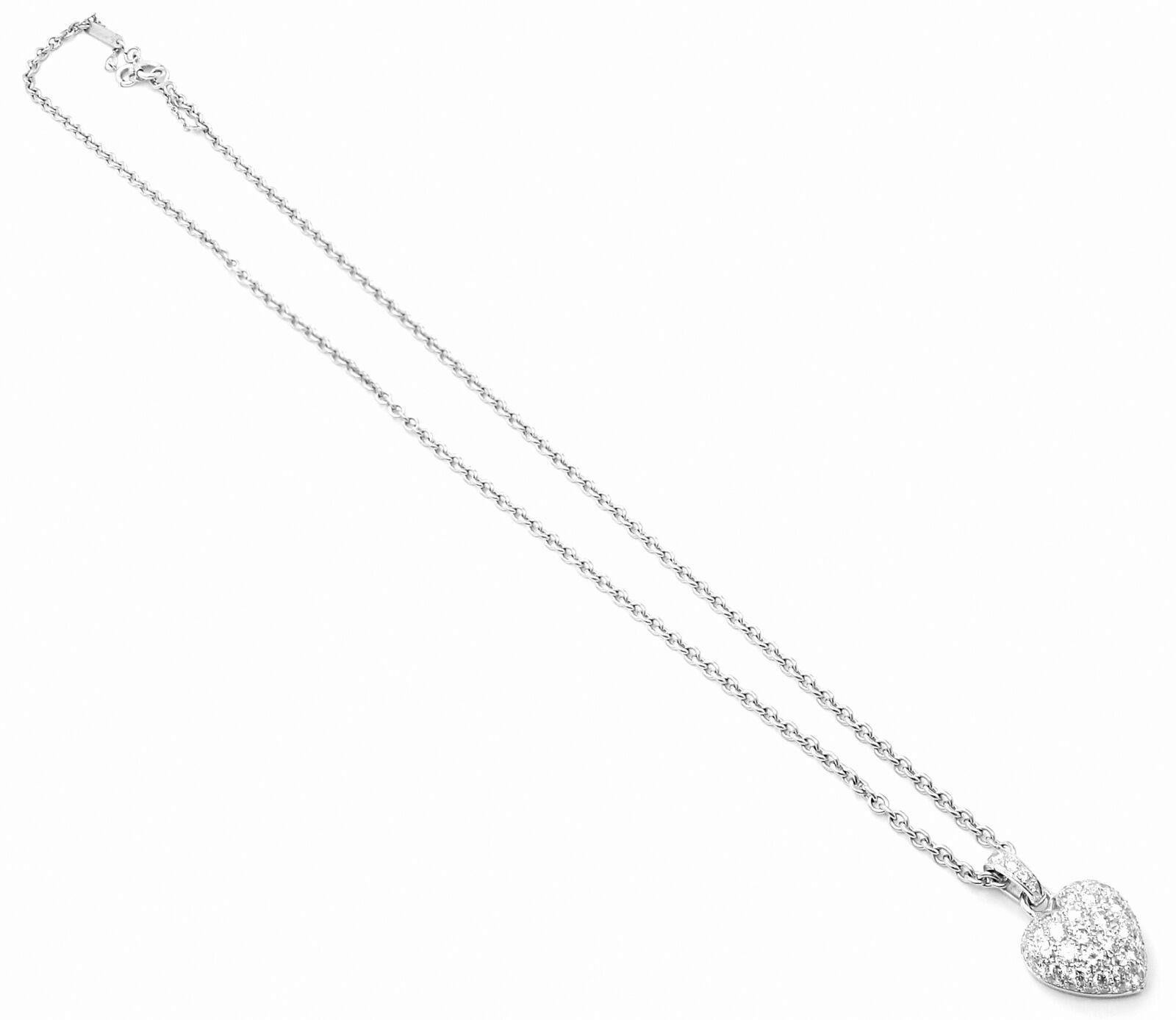 Cartier Diamond Pavé Large Heart White Gold Pendant Necklace 3