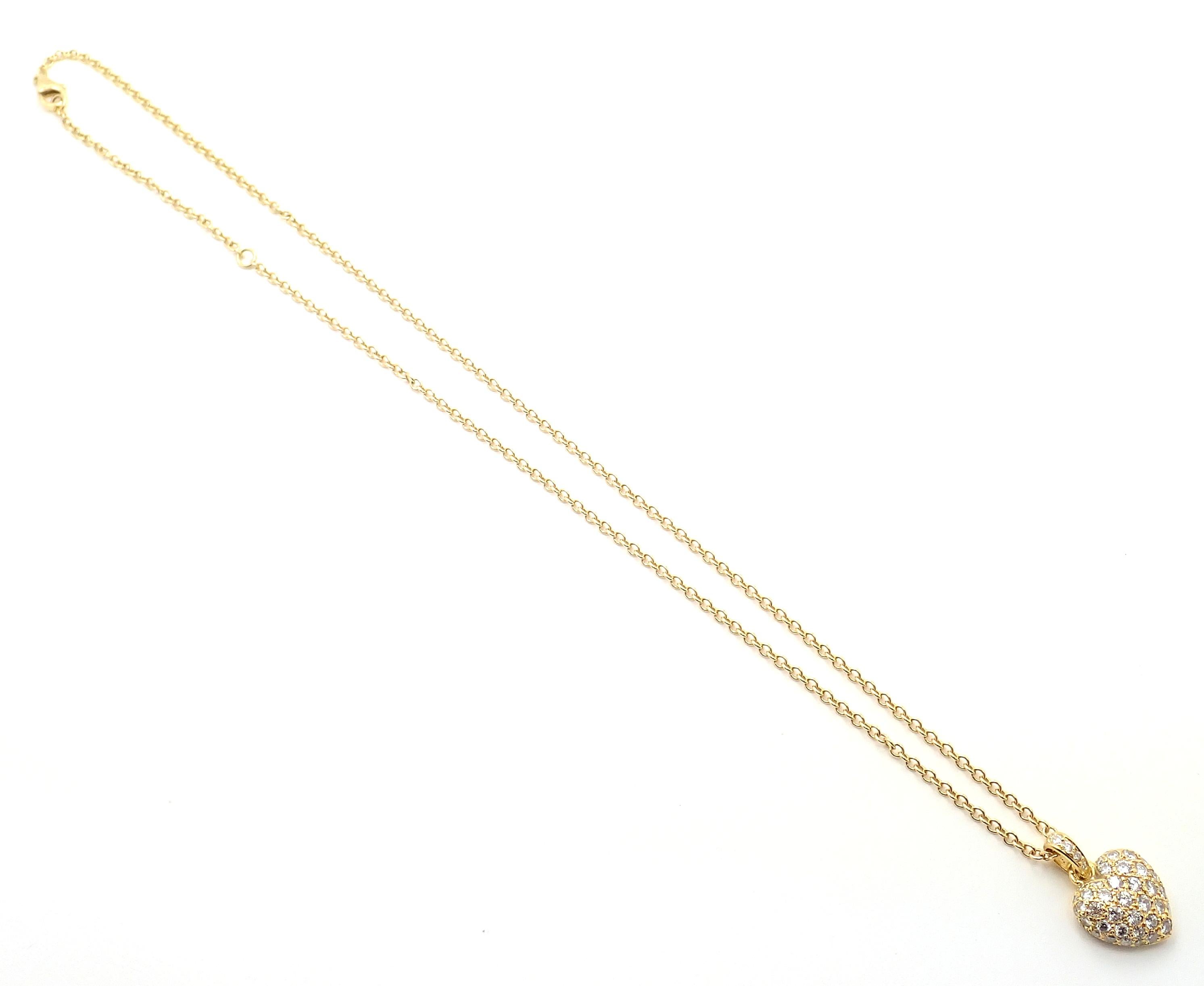 Cartier Diamond Pavé Large Heart Yellow Gold Pendant Necklace 6