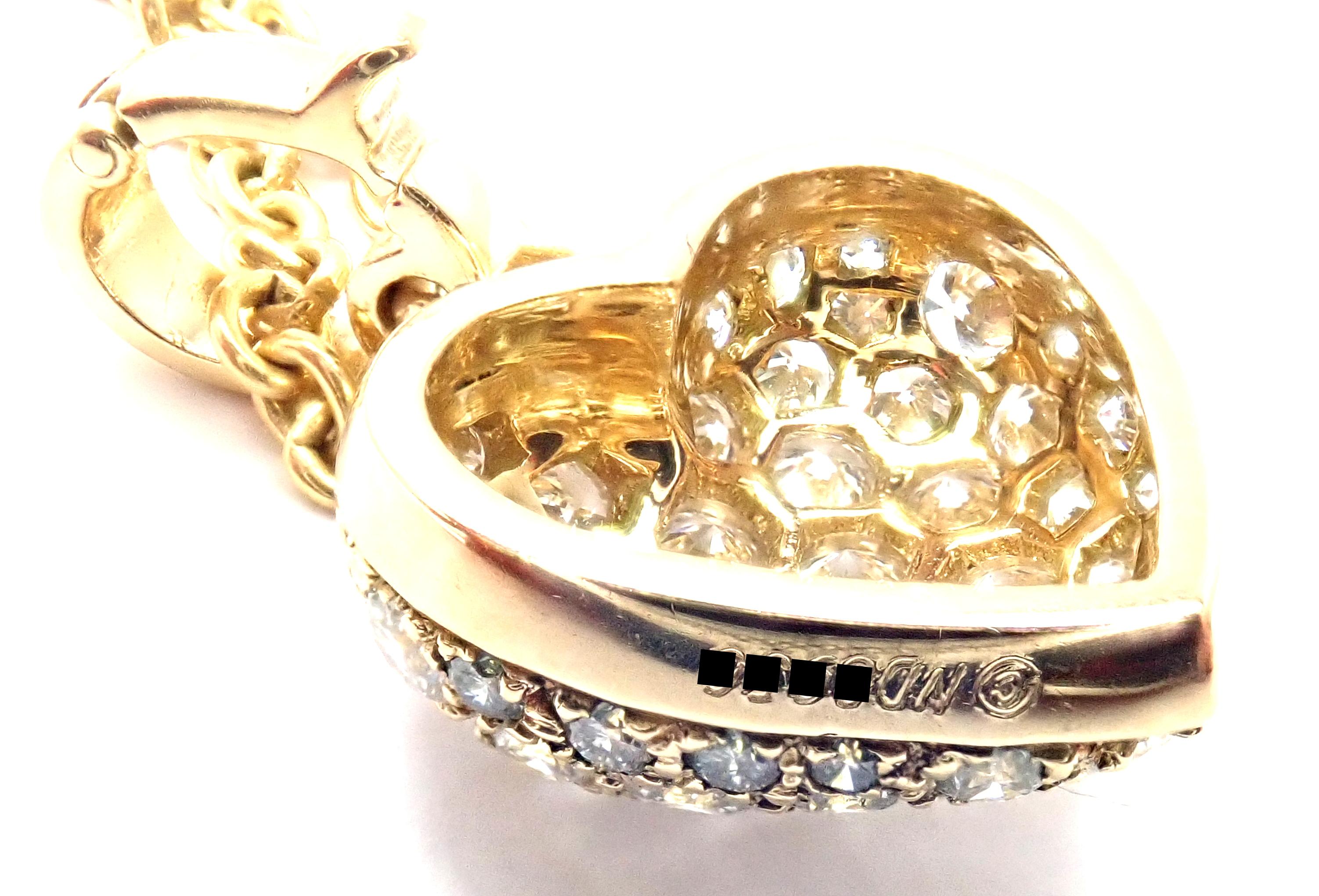 Cartier Diamond Pavé Large Heart Yellow Gold Pendant Necklace 4