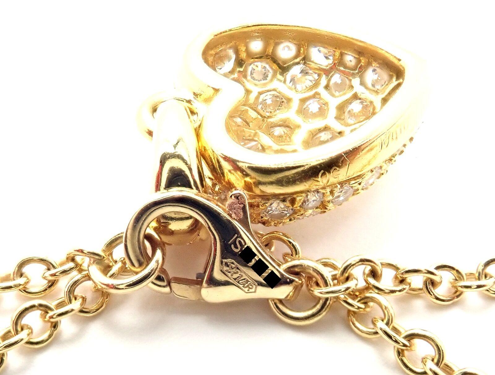 Cartier Diamond Pavé Large Heart Yellow Gold Pendant Necklace 1