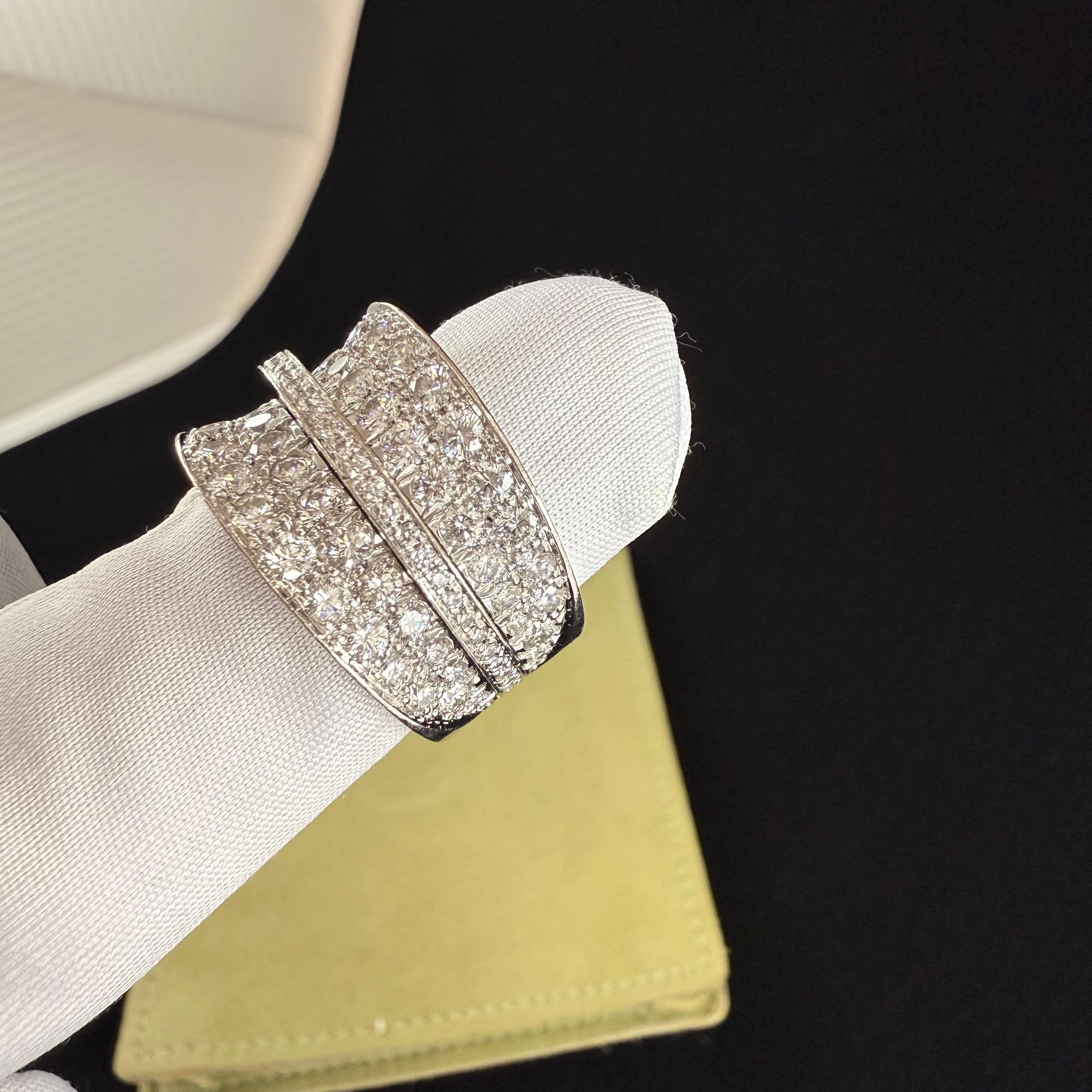 Cartier Diamond Pave Wide Band 18K White Gold 2