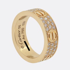 Cartier Diamond-Paved LOVE Ring Size O (55)