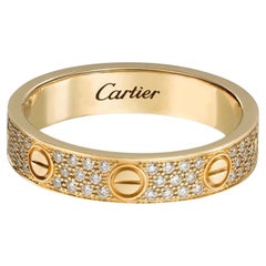 Cartier Diamond-Paved Love Wedding Band in 18k Yellow Gold