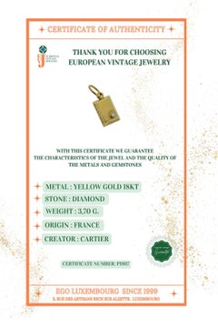 Cartier Diamond Pendant Ingot 1/8oz 18 karat Yellow Gold