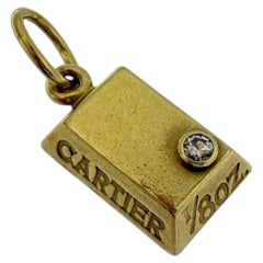 Cartier Diamond Pendant Ingot 1/8oz 18 karat Yellow Gold