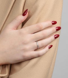 Cartier Diamond Platinum 1895 Half Eternity Band Ring