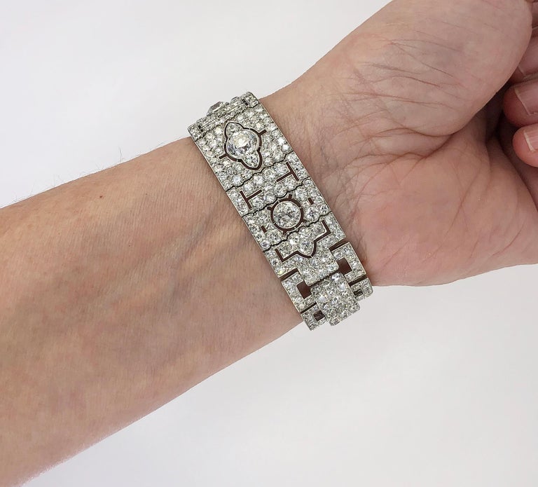 Cartier Paris Art Deco Diamant-Platin-Armband im Angebot bei 1stDibs