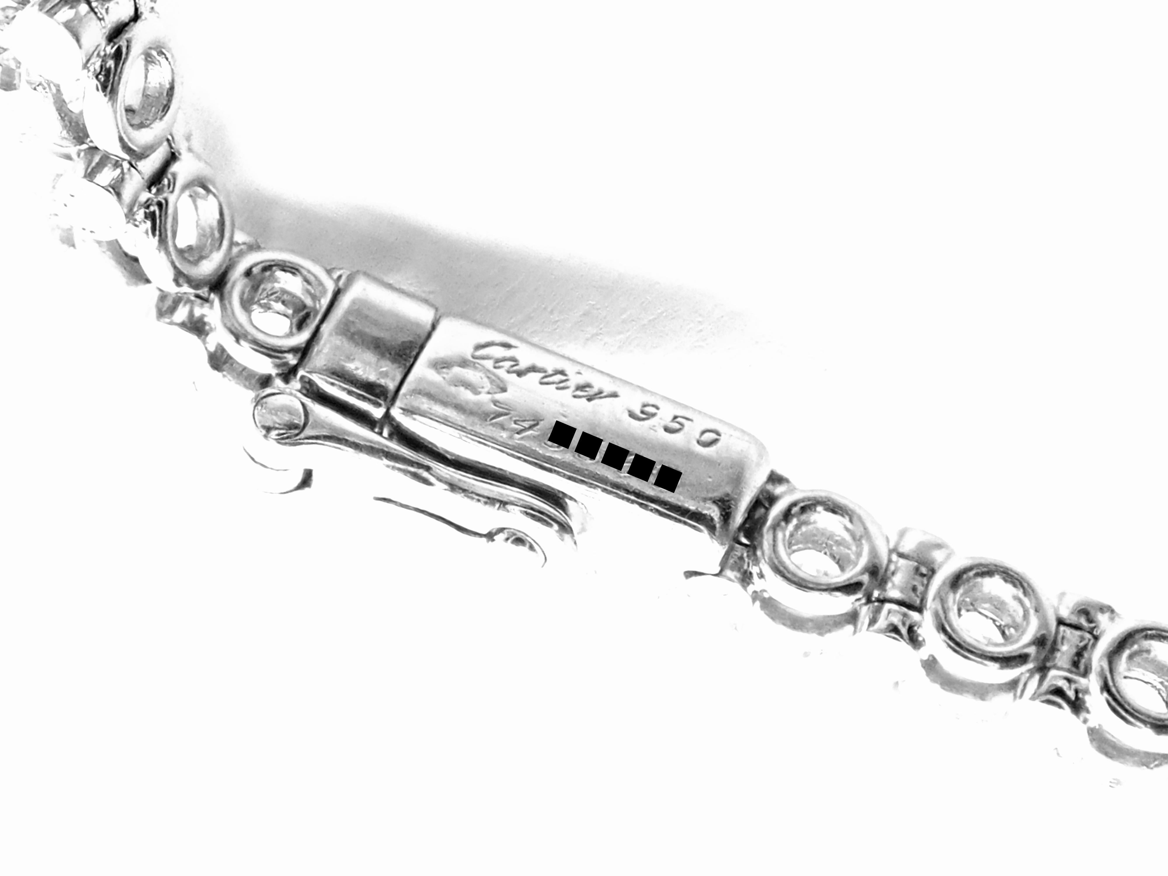 Cartier Diamond Platinum Line Tennis Bracelet 3