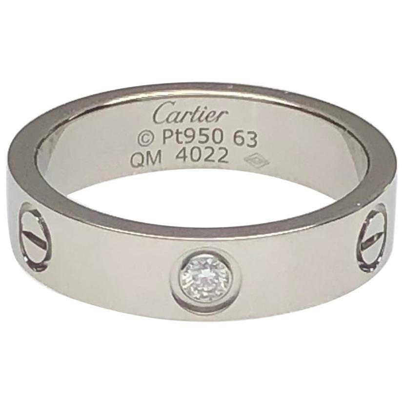 cartier love ring in platinum