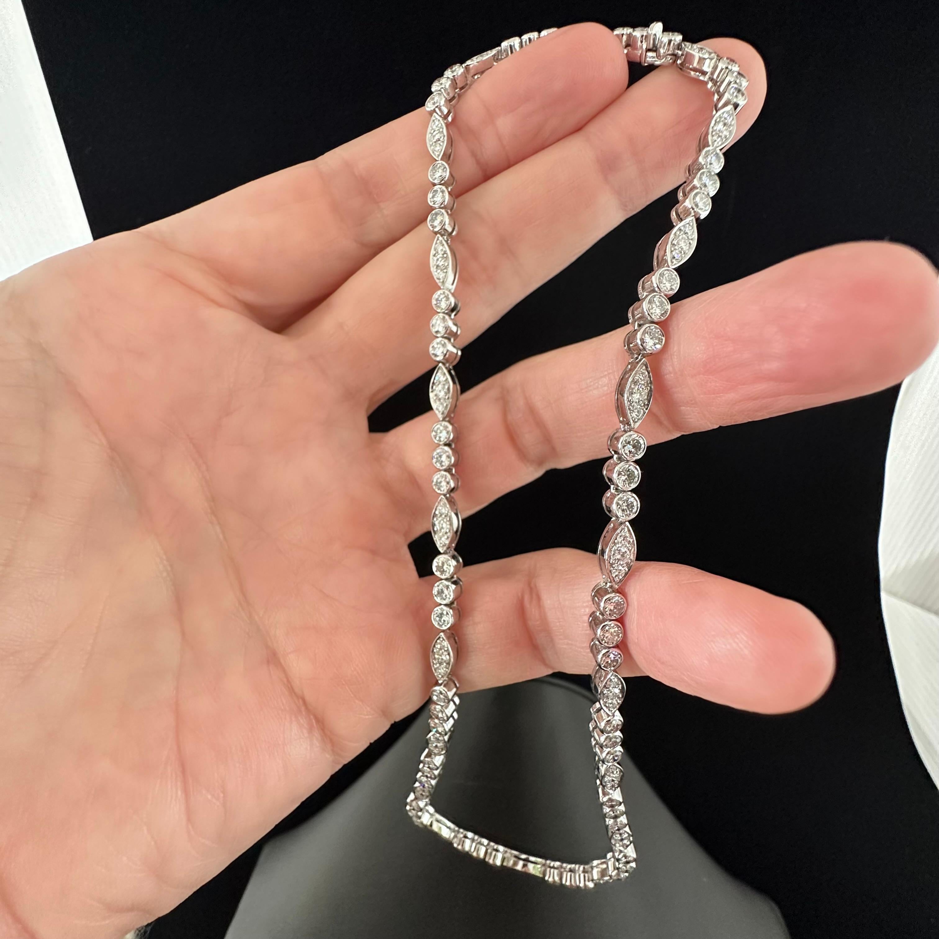 Cartier Diamond Platinum Necklace Dentelle Collection Paris For Sale 7