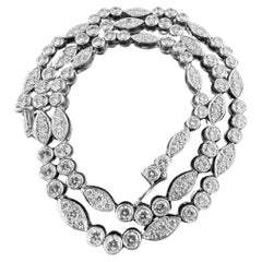 Cartier Diamond Platinum Necklace Dentelle Collection Paris