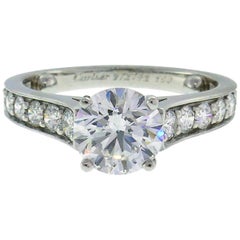 Cartier Diamond Platinum Ring 1.01 Carat D VVS2 GIA Report