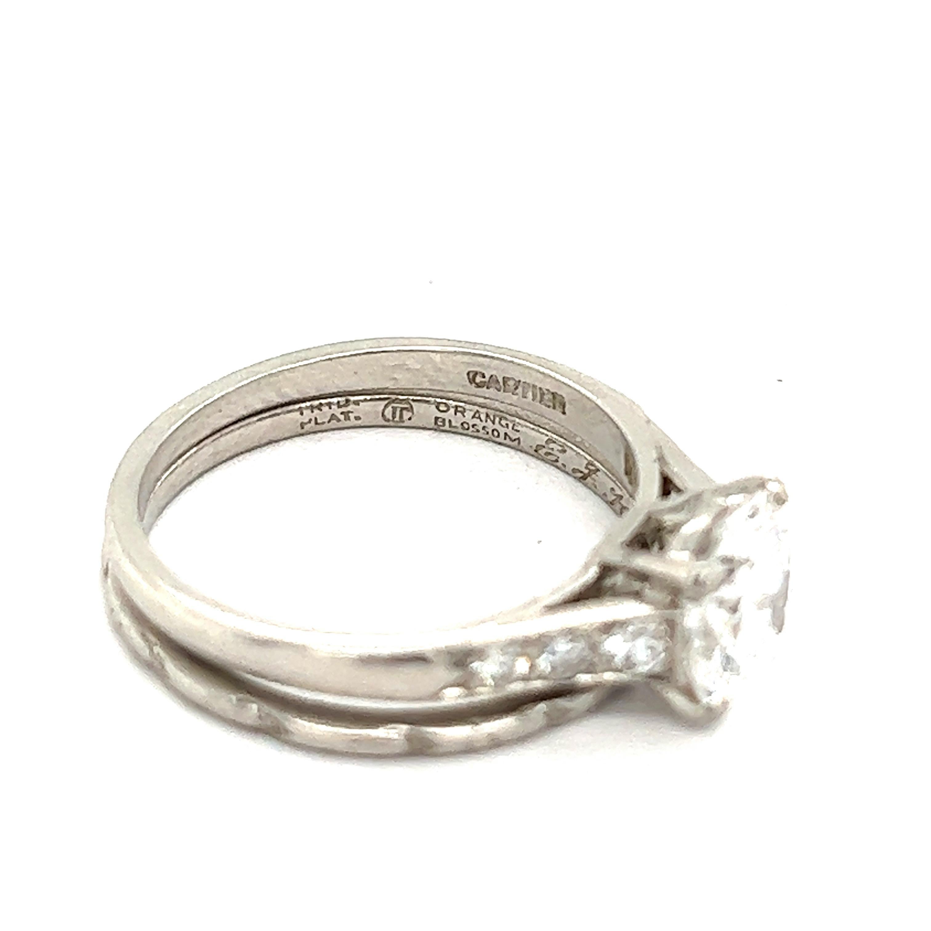 Cartier Diamond Platinum Ring and Band Ring For Sale 2