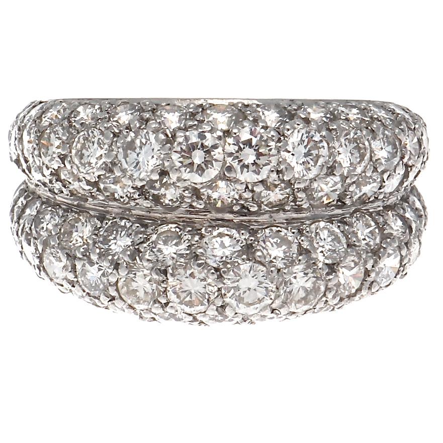 Contemporary Cartier Diamond Platinum Ring