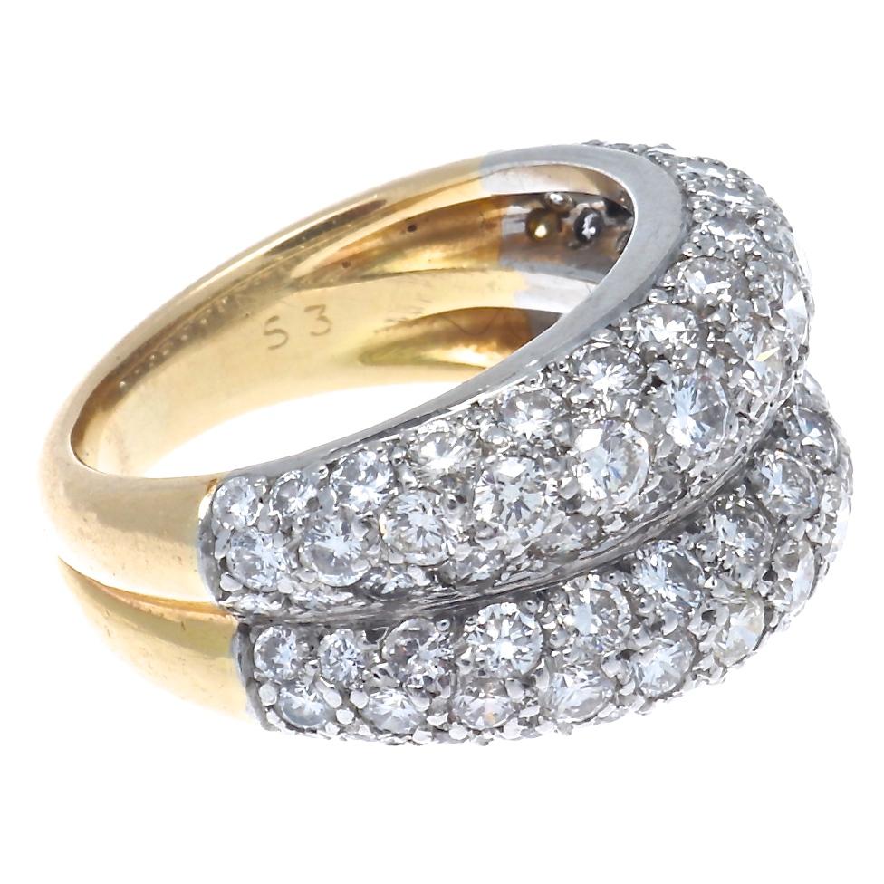 Round Cut Cartier Diamond Platinum Ring