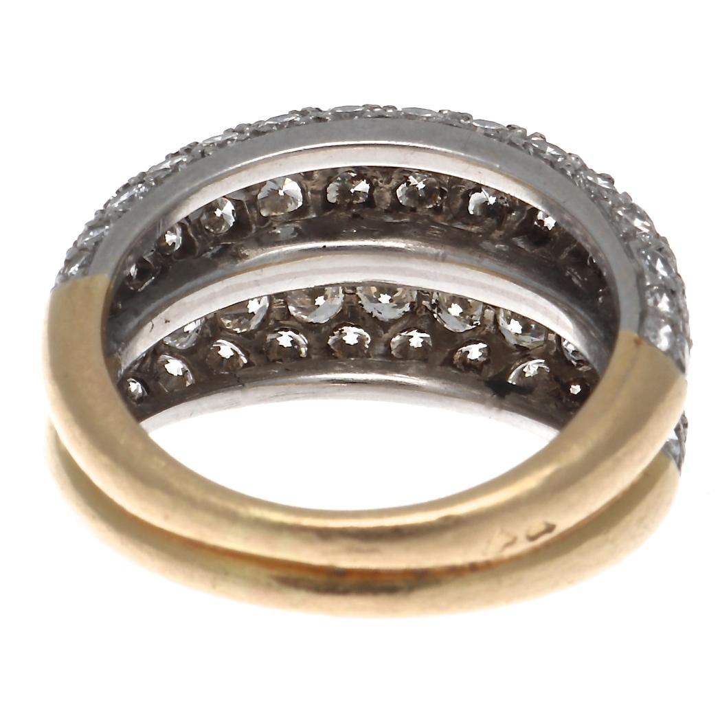 Cartier Diamond Platinum Ring In Excellent Condition In Beverly Hills, CA