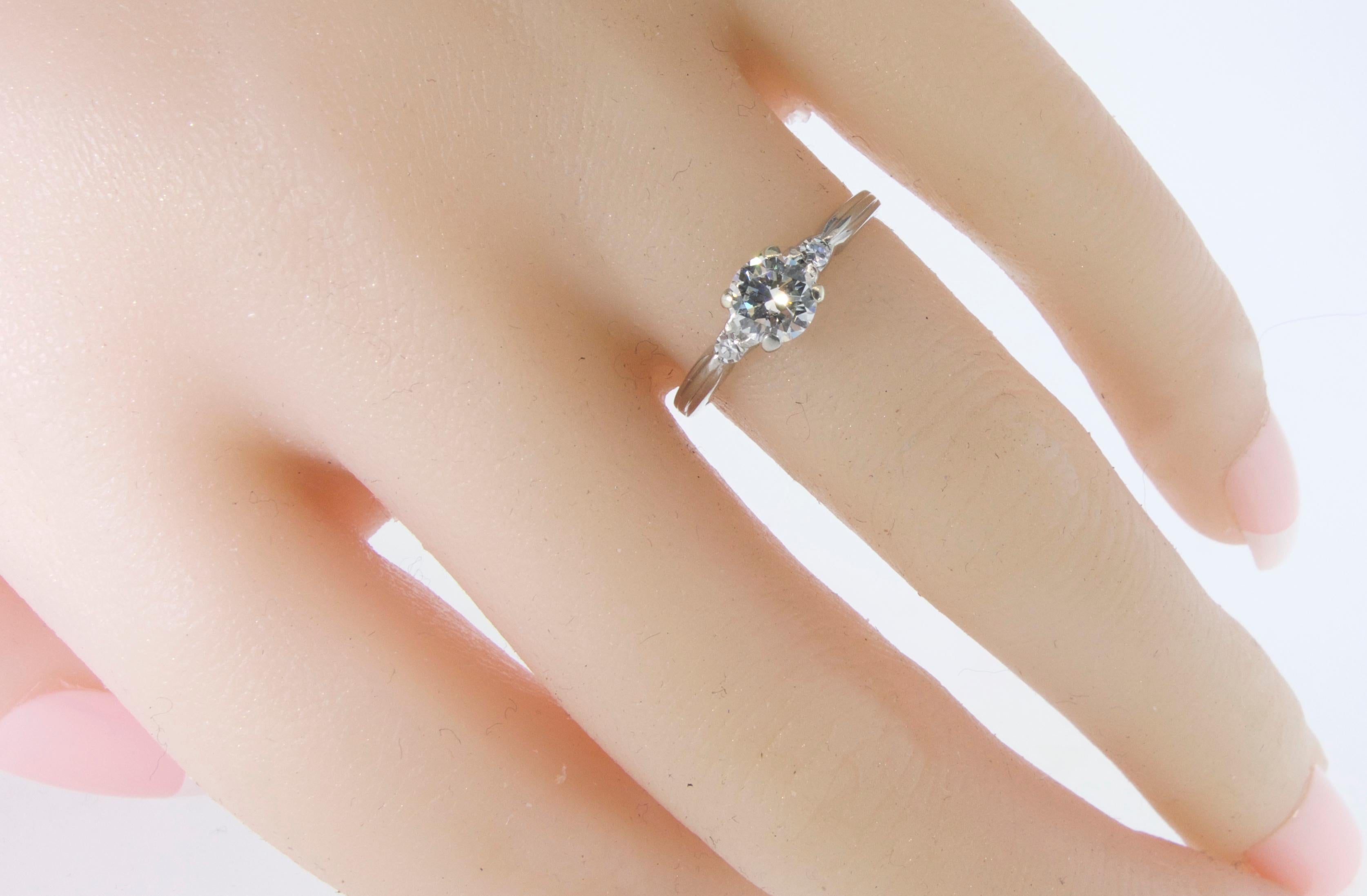 Contemporary Cartier Diamond Ring, circa 1940s