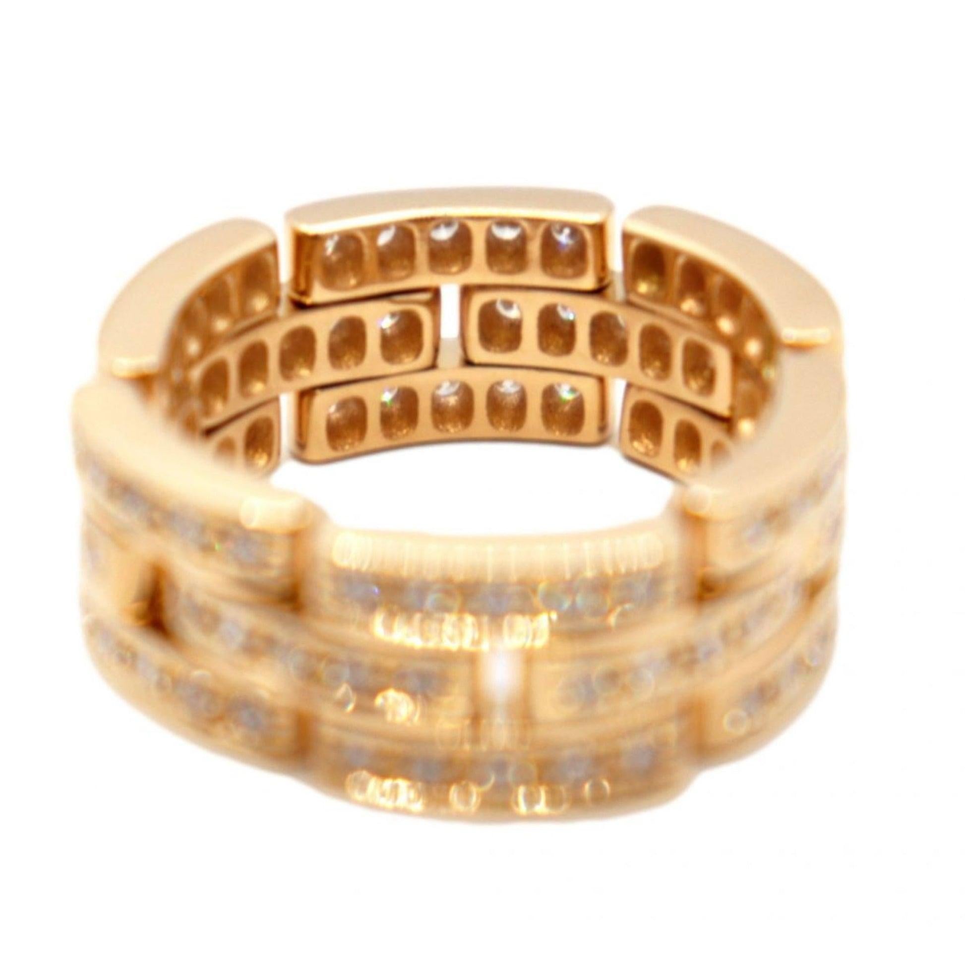 Women's or Men's Cartier Diamond Ring in 18K Yellow Gold For Sale