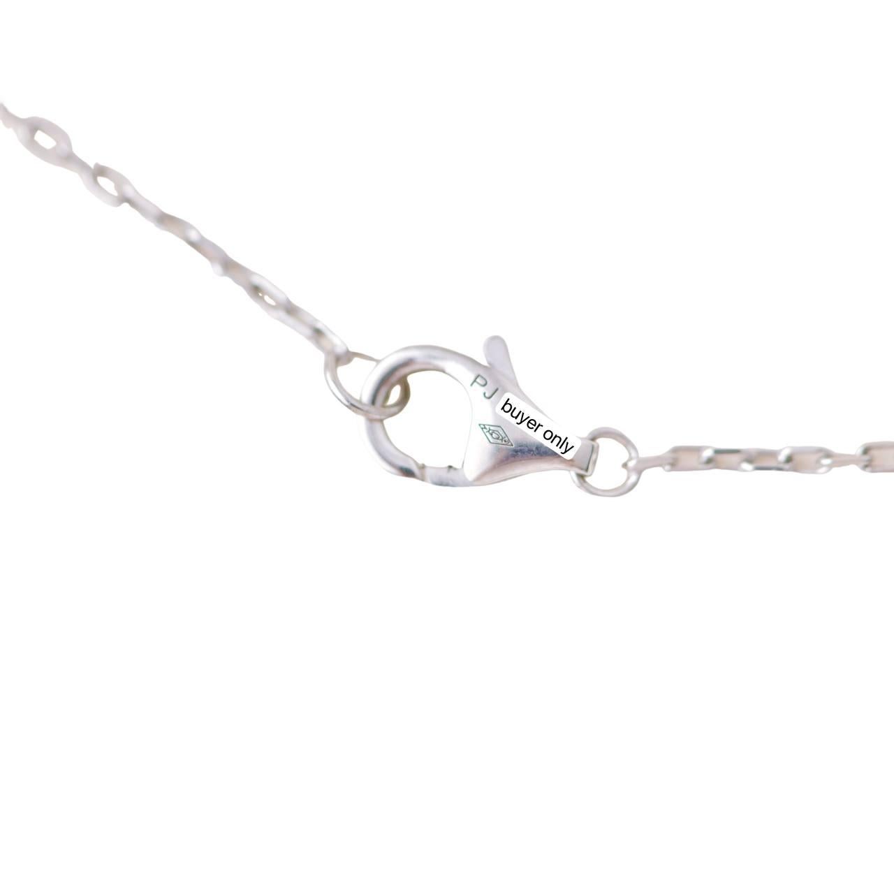 Cartier Diamond Scarab 18k White Gold Necklace For Sale 1