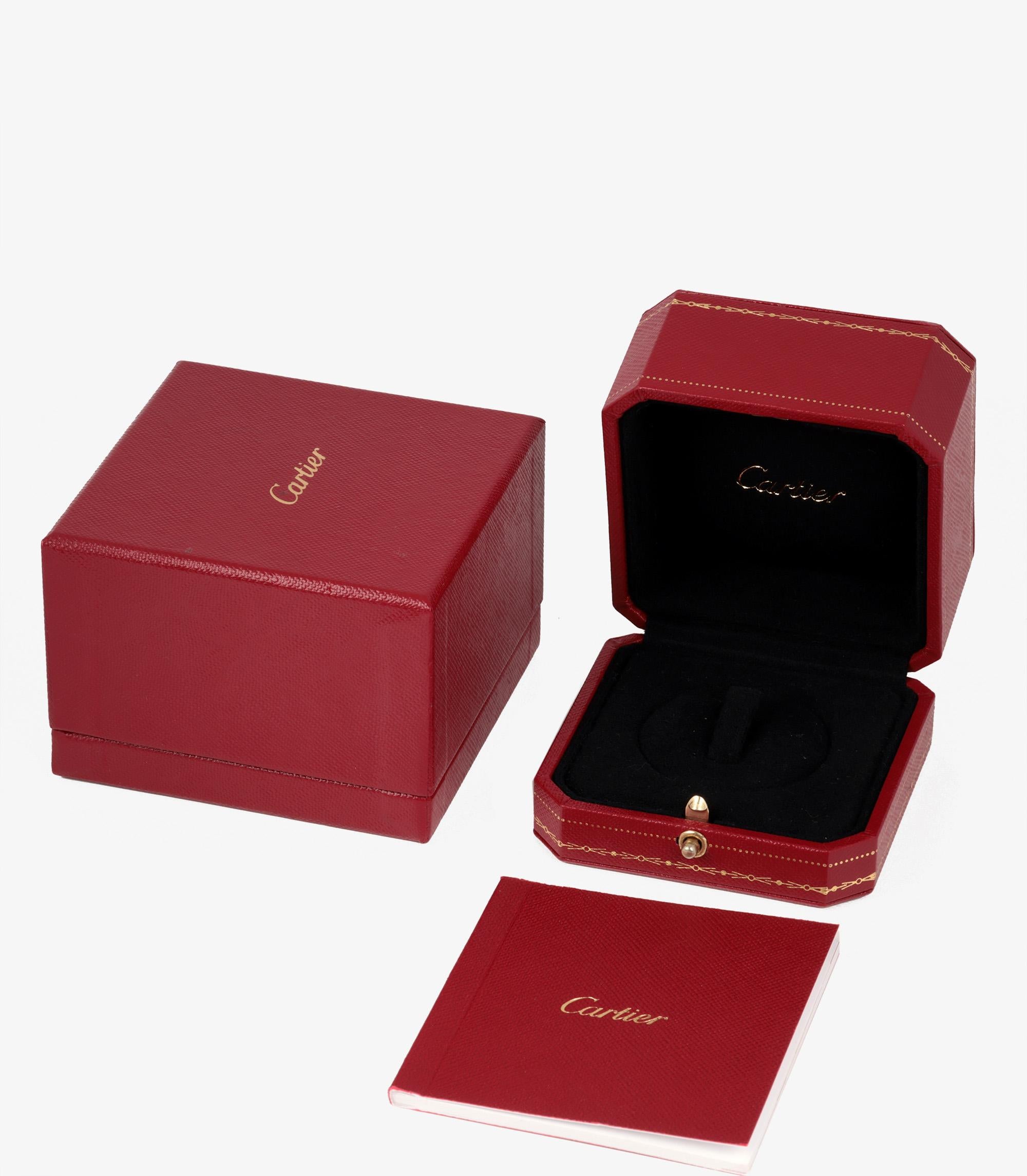 Women's Cartier Diamond Set 18ct White, Yellow And Rose Gold Medium Trinity Ring For Sale