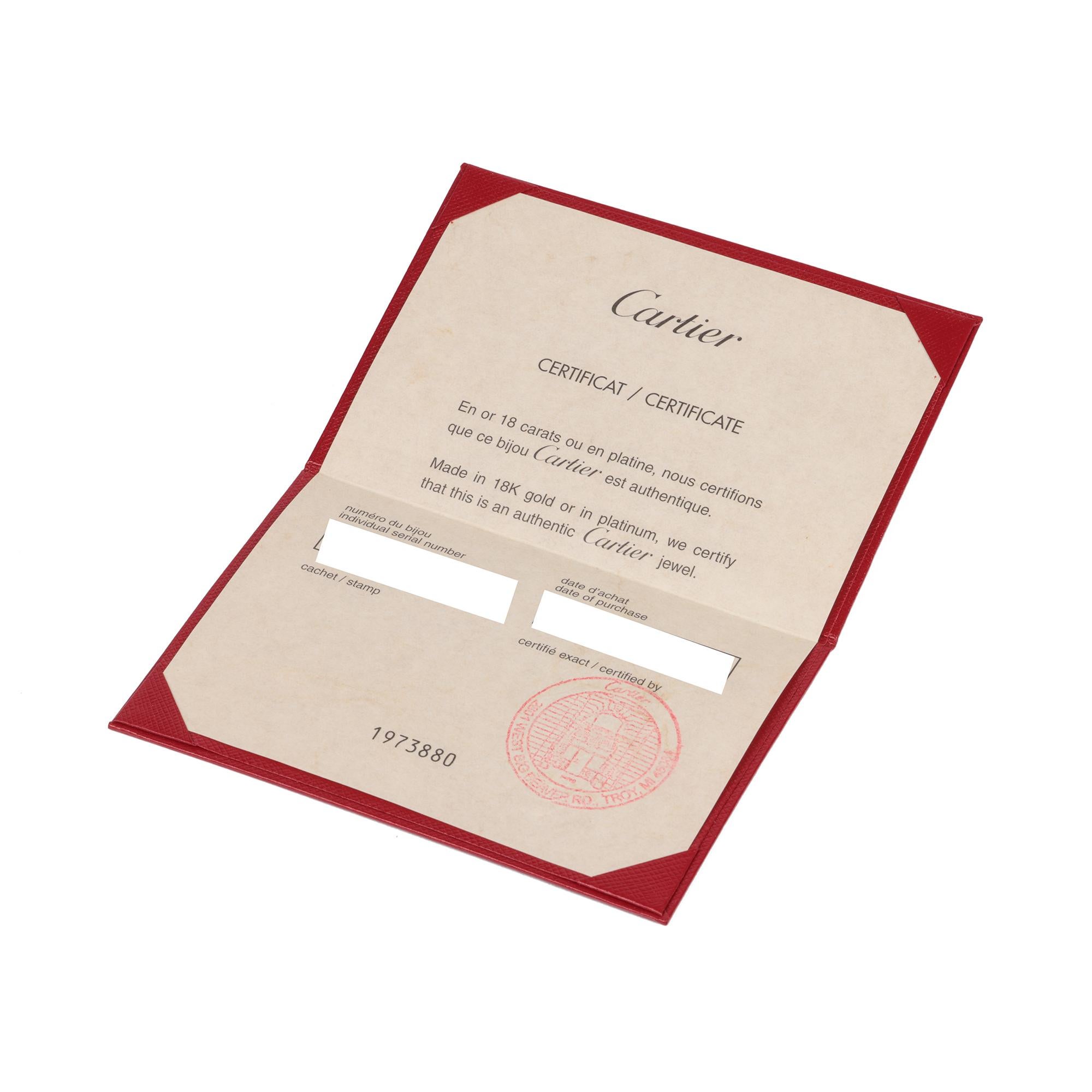 Cartier Diamond Set 18ct Yellow Gold Maillon Ring For Sale 2