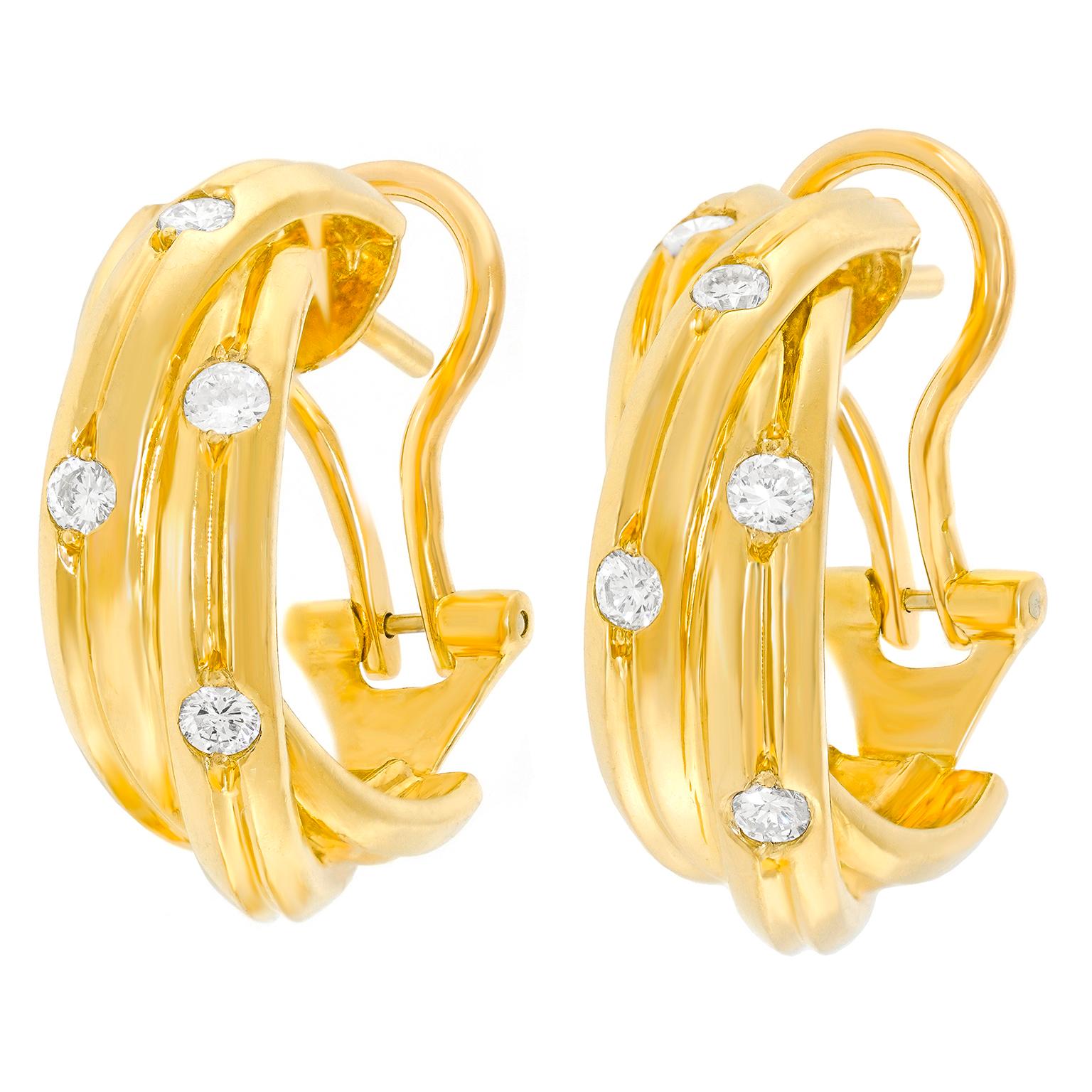 Cartier Constellation-Ohrringe mit Diamantenbesatz (Rundschliff)