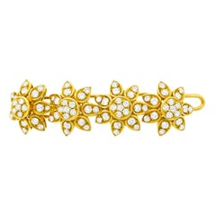 Cartier Diamond Set Gold Barrette