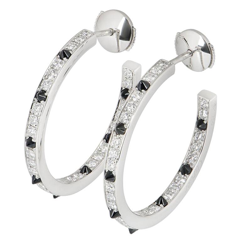 Cartier Diamond Set Onyx Panthere de Cartier Earrings 1.04 Carat